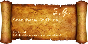 Sternheim Gréta névjegykártya